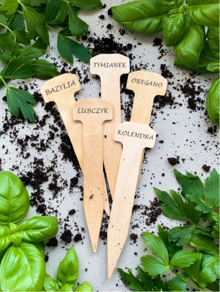 Etykiety drewniane do podpisywania roślin - ekologiczne - 100 szt.