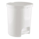 Kosz na śmieci otwierany nogą - 25 litrów - biały